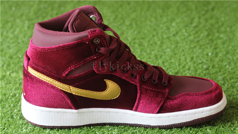 Authentic Air Jordan 1 Velvet Night Maroon